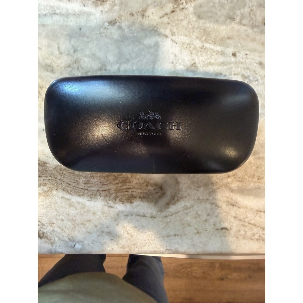 Black Leather Coach Glasses Sunglasses Case (Hard Case)